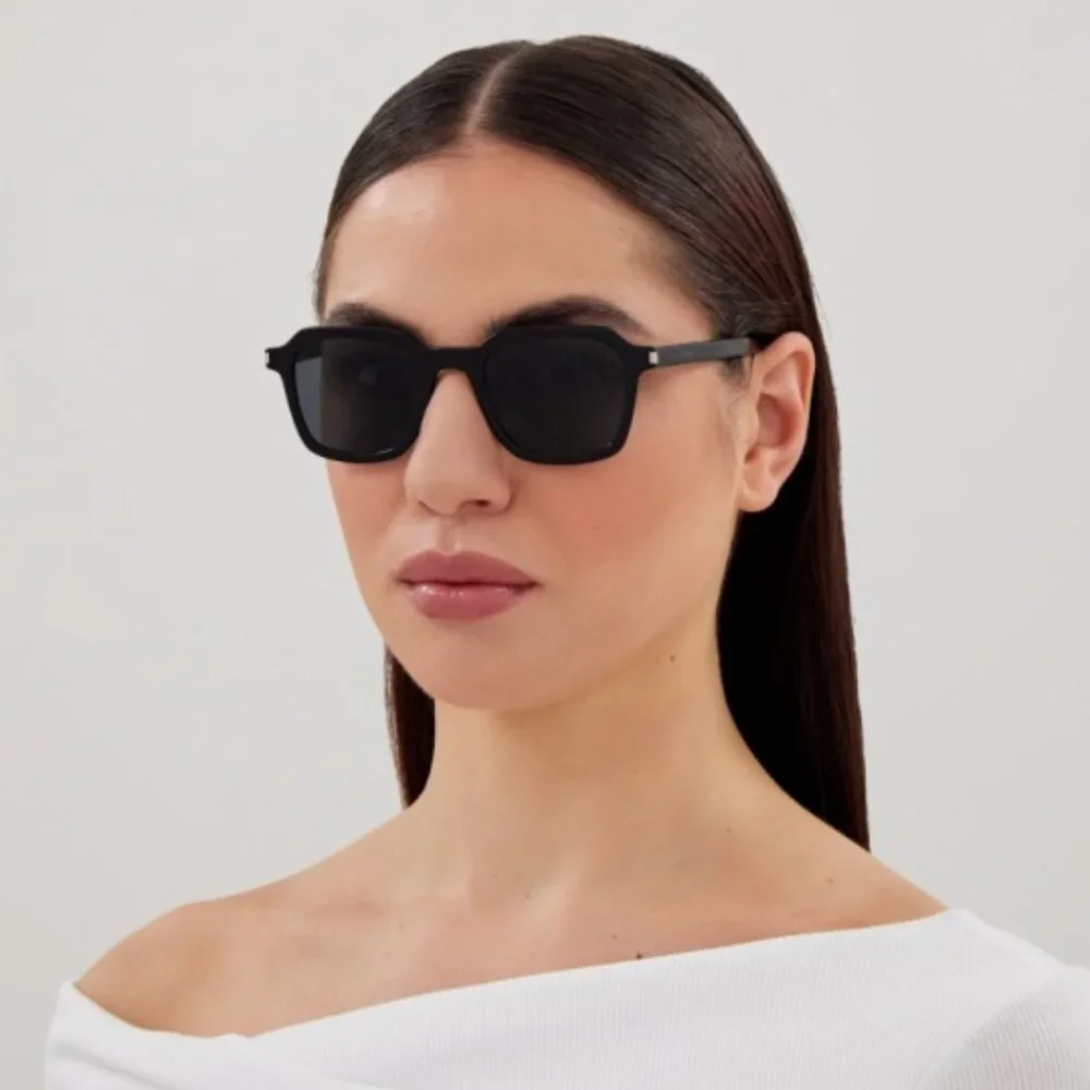Saint Laurent Men Sunglasses Black Grey Square SL715 SLIM 001 BRAND NEW - Picture 10 of 11